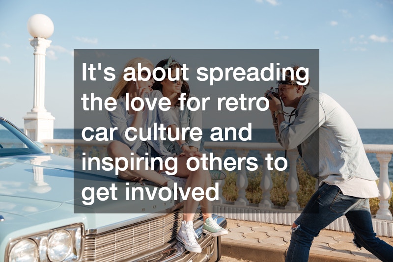 man taking photos of two women sitting on a classic car hood